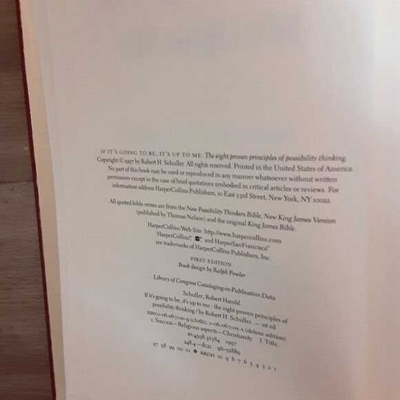 If It's Going To Be Up To Me Robert Schuller hardcover faux leather Harper - Picture 2 of 4